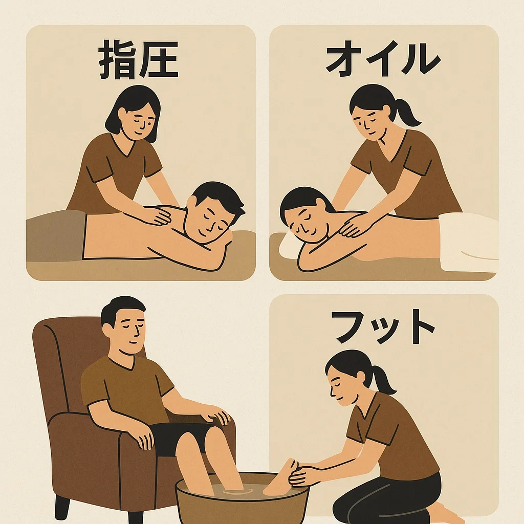 【範例-選項列表呈現、摘要4個用編輯器符號清單】按摩